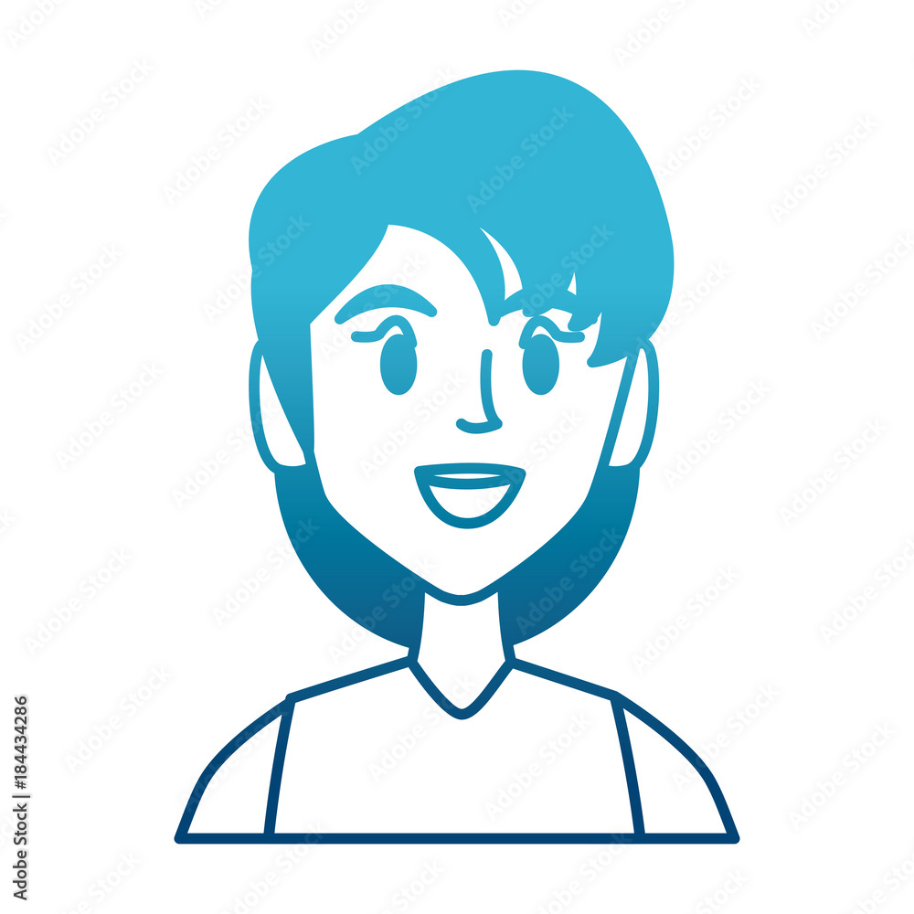 Young woman face smiling Young woman face smiling