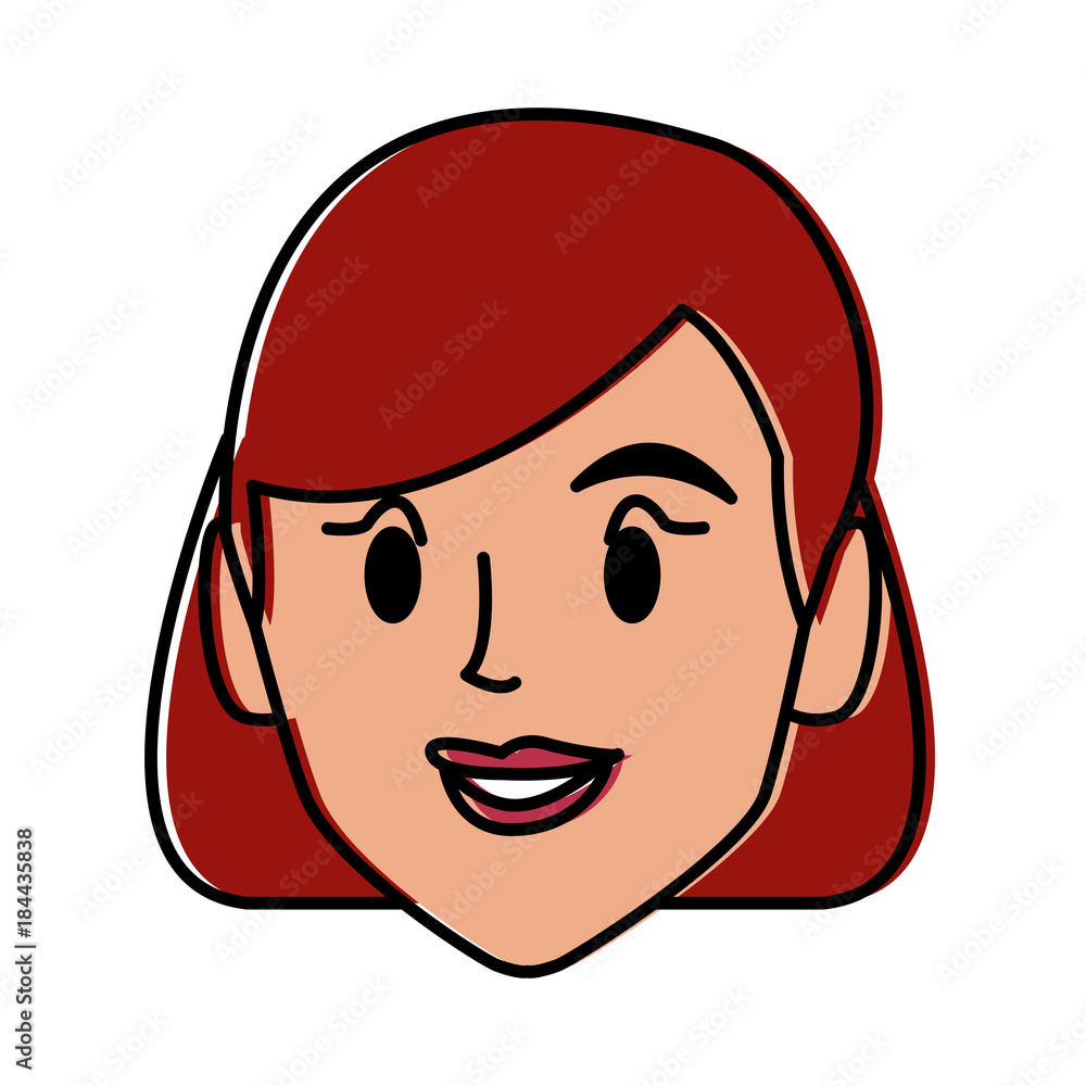 Young woman face smiling Young woman face smiling