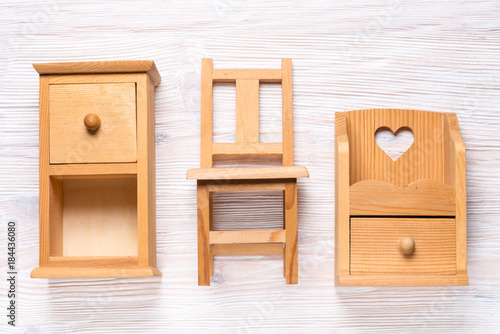 Wooden miniature furniture, toy, model