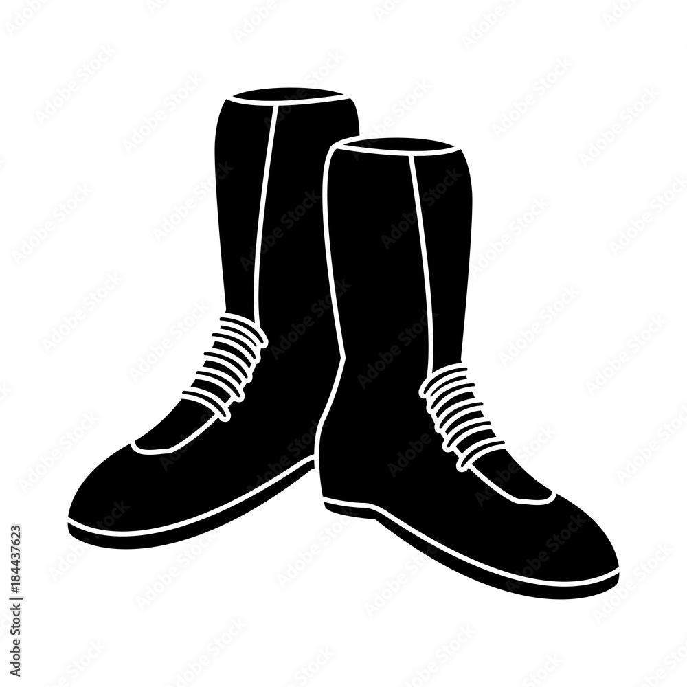 Winter boots isolated Winter boots isolated