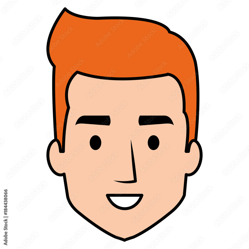 young man head avatar character young man head avatar character