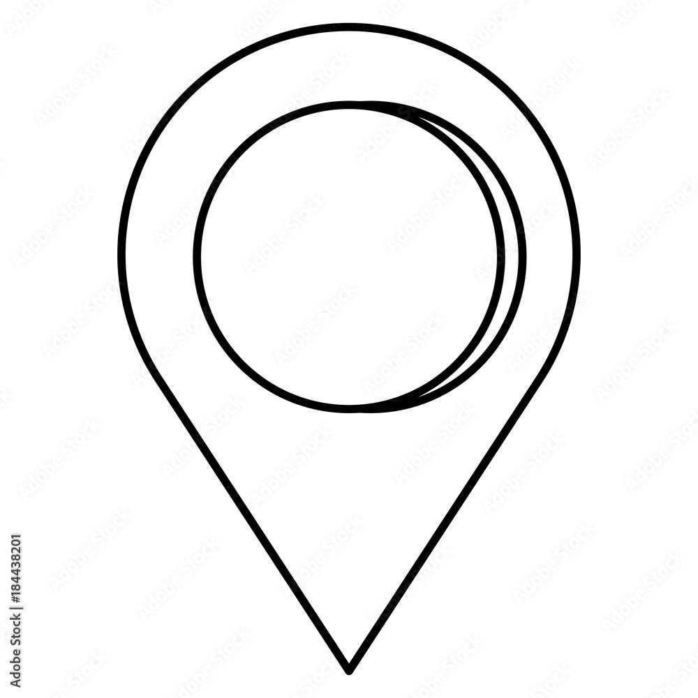 pointer location pin isolated icon pointer location pin isolated icon
