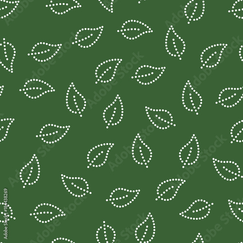 Doted simple leaves seamles...