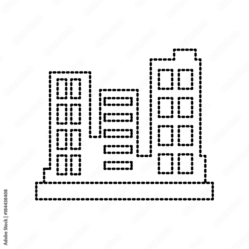 Fototapeta premium City buildings symbol