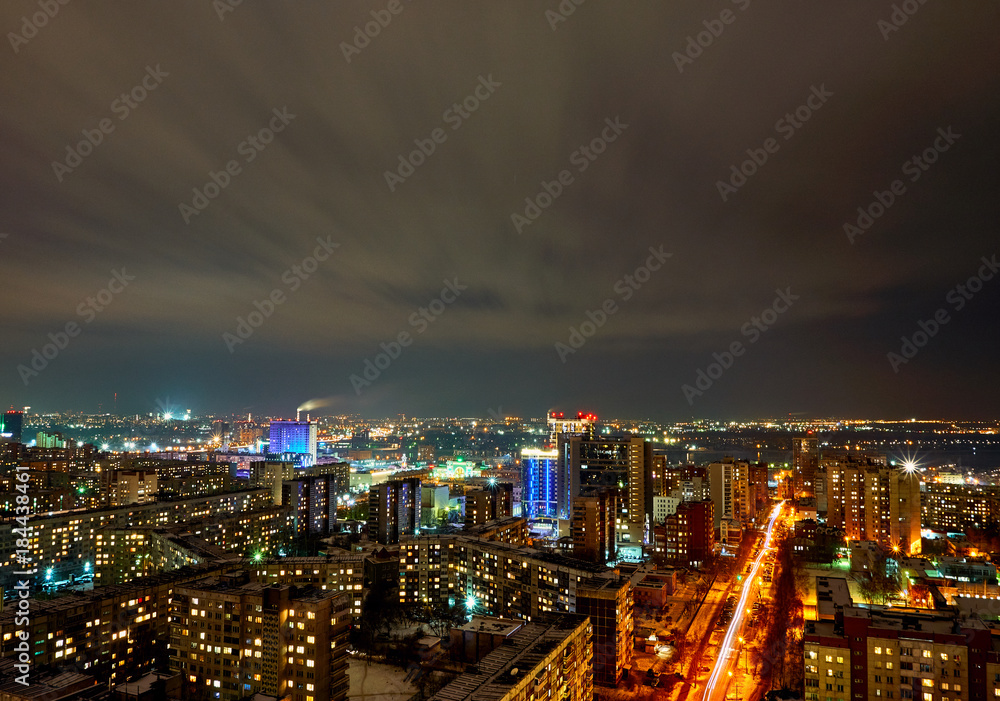 Panorama of the night city