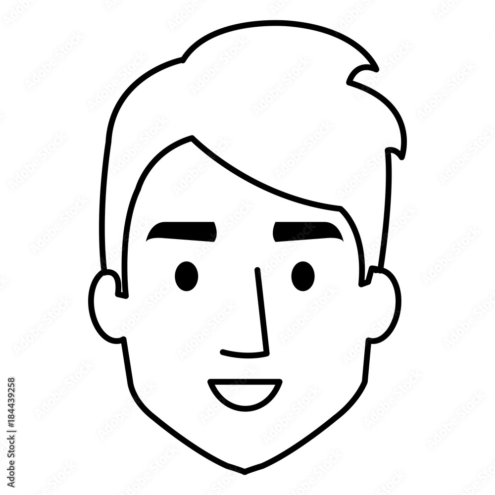 young man head avatar character vector illustration design young man head avatar character vector illustration design