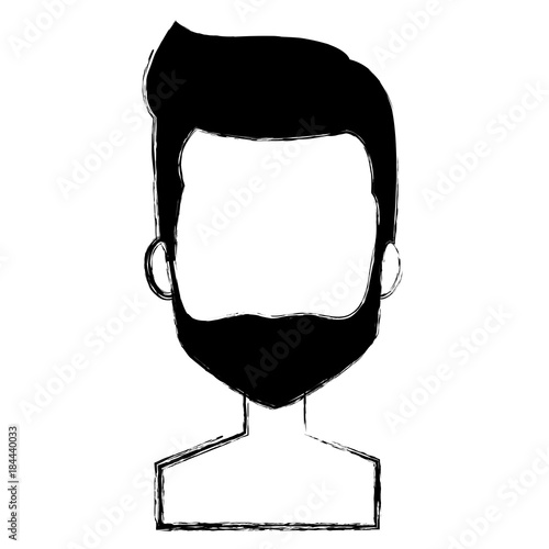 young man shirtless avatar character vector illustration design