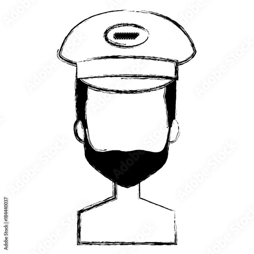 taxi driver shirtless with hat vector illustration design