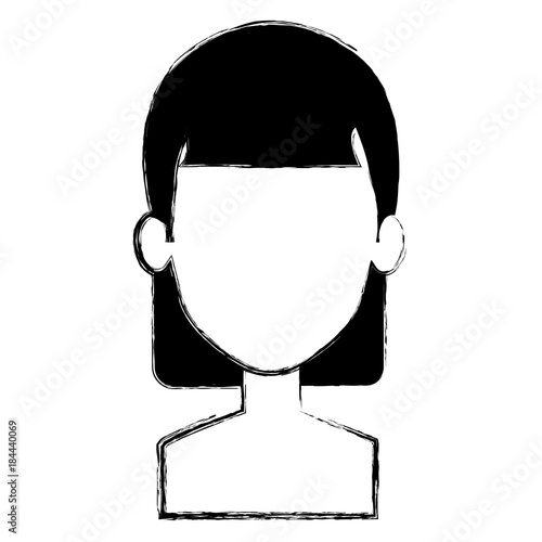 beautiful and young woman shirtless character vector illustration design