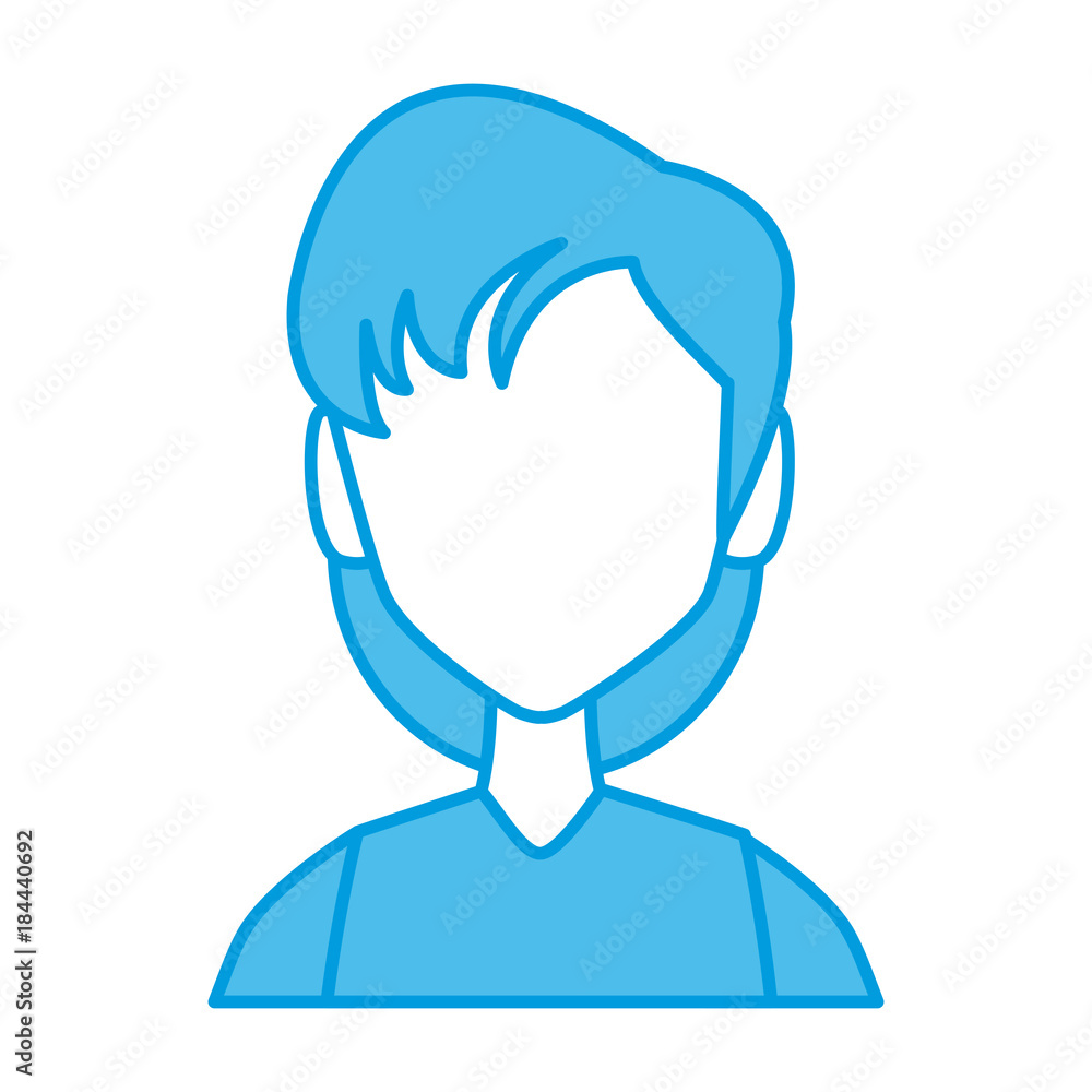Young woman faceless icon vector illustration graphic design Young woman faceless icon vector illustration graphic design