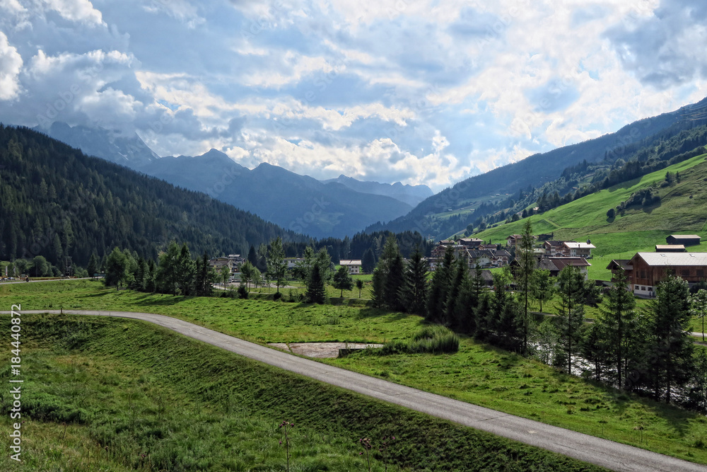 European Alps around village Gerlos in Zillertal valley (Austria)