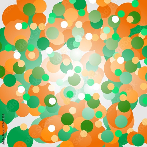 Background of orange and green circles