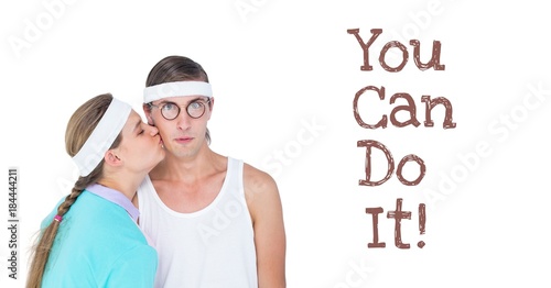 You can do it text and fitness couple