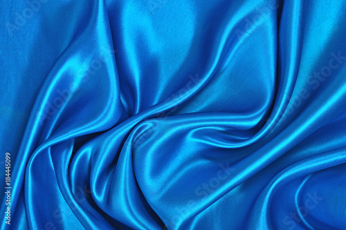 Natural blue satin fabric texture background