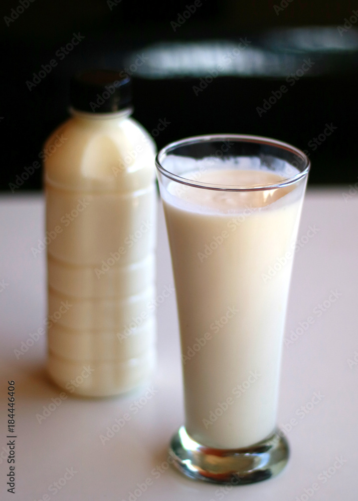 Milk kefir. Probiotic beverage made with either milk kefir grains or a powdered kefir starter culture. Originated in the Caucasus Mountains Milk kefir. Probiotic beverage made with either milk kefir grains or a powdered kefir starter culture. Originated in the Caucasus Mountains