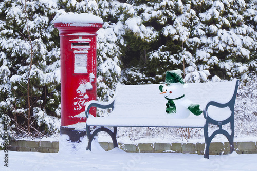 English Snow Fairytale in Kirkstall, Leeds, England, UK photo