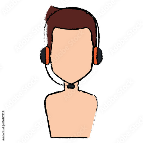 call center agent shirtless avatar character