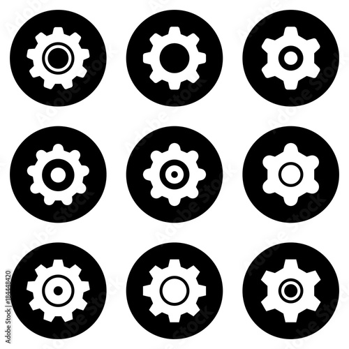 Set of simple icons on a theme settings, vector, design, collection, flat, sign, symbol,element, object, illustration, isolated. White background