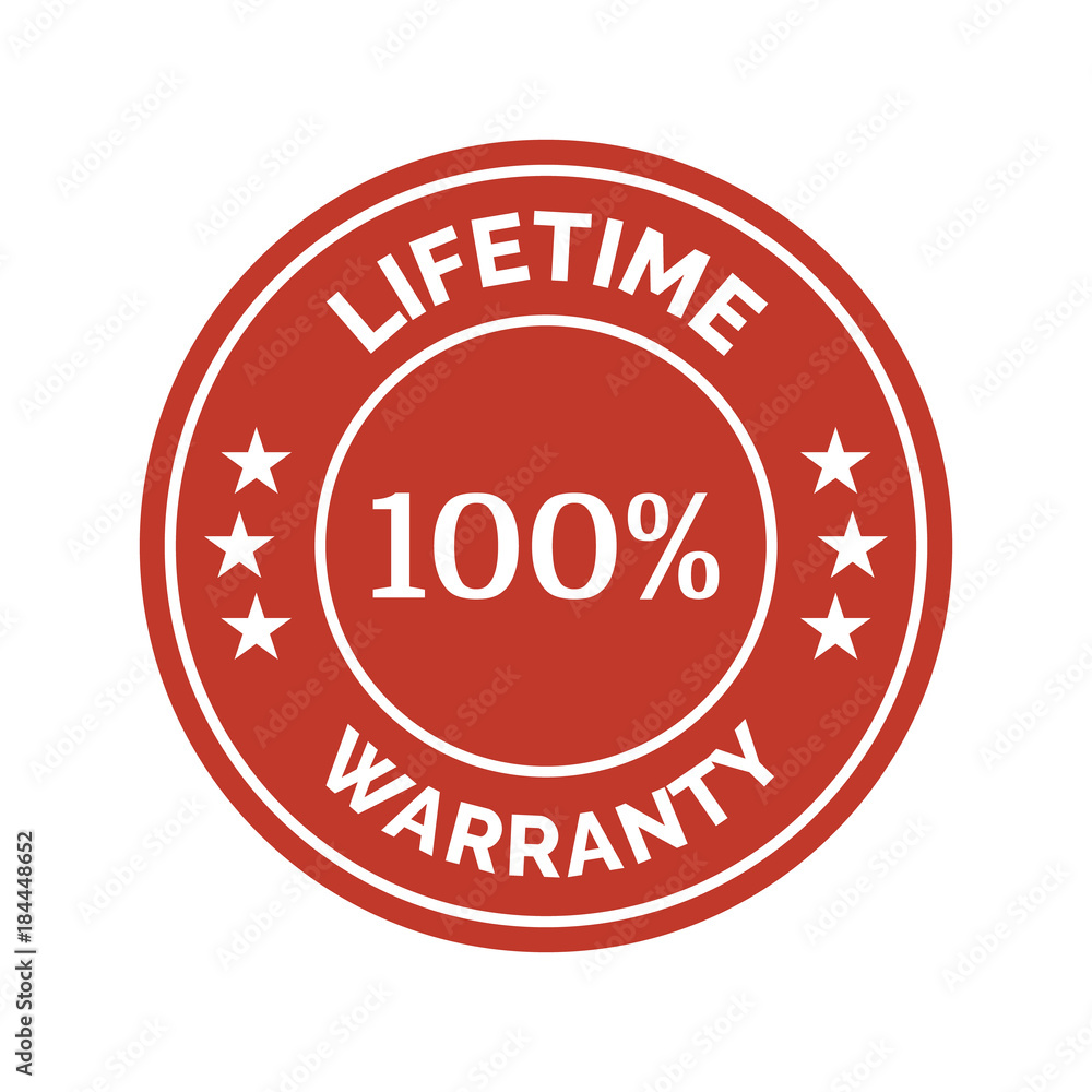 lifetime warranty flat badge
