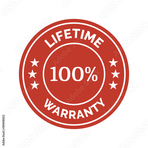 lifetime warranty flat badge