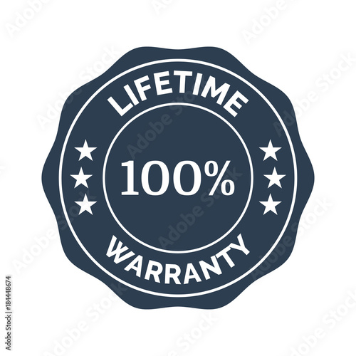 lifetime warranty flat badge