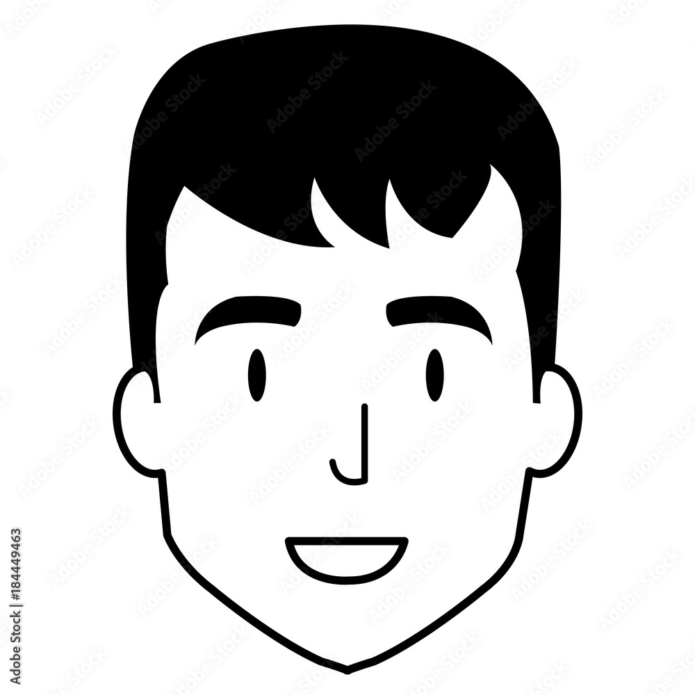 young man head avatar character young man head avatar character