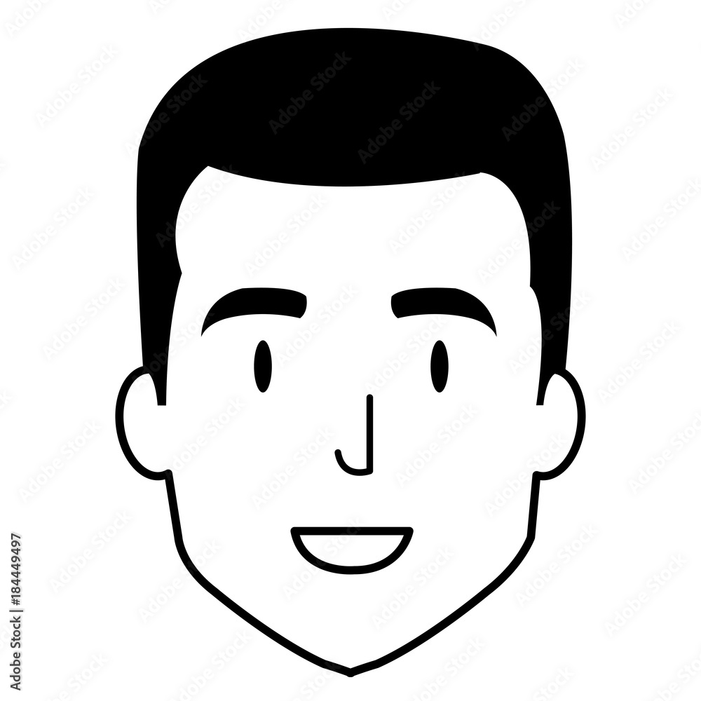 young man head avatar character young man head avatar character