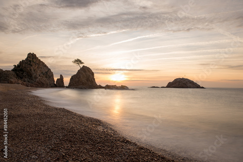 Sunrise in the village of Tossa de Mar  Costa brava