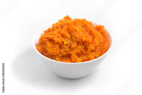 Mashed Pumpkin in a bowl