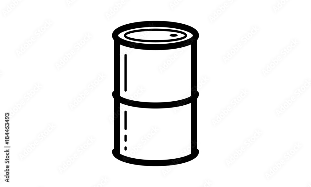 Illustration of Oil Barrel Icon. Barrel Symbol. vector de Stock | Adobe  Stock