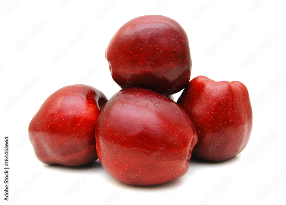 Obraz premium Red apple on white background