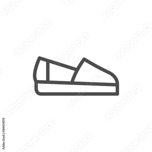 Espadrille line icon