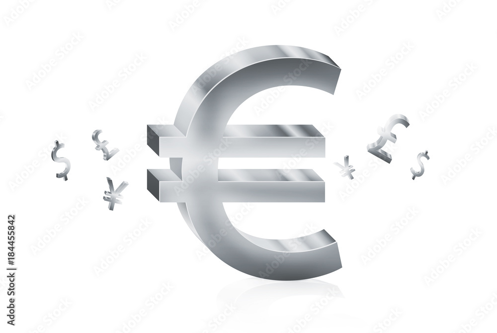 Fototapeta premium silver texture currency symbols forex trading concept