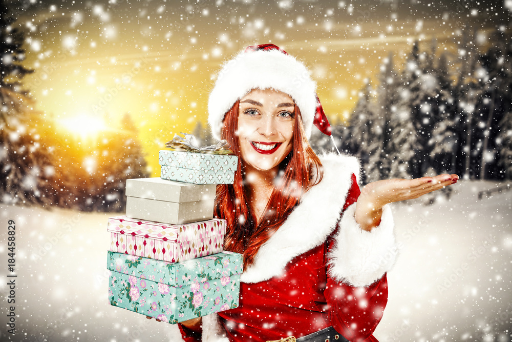 woman and winter time woman and winter time