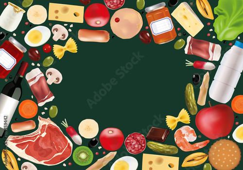 alimentation - nourriture - présentation - fond - alimentaire - aliment - manger - santé