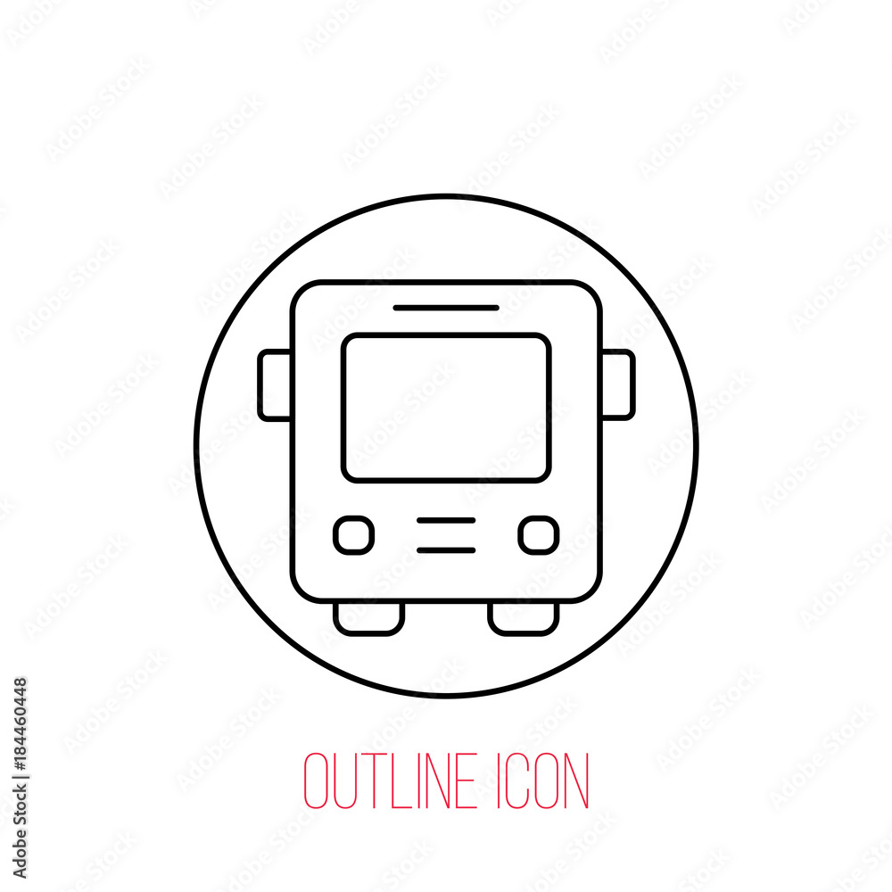 Thin line vector bus icon Thin line vector bus icon