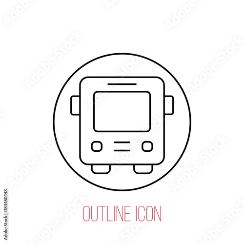 Thin line vector bus icon