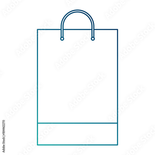 shopping bag template sample business stationery blank vector illustration blue line image