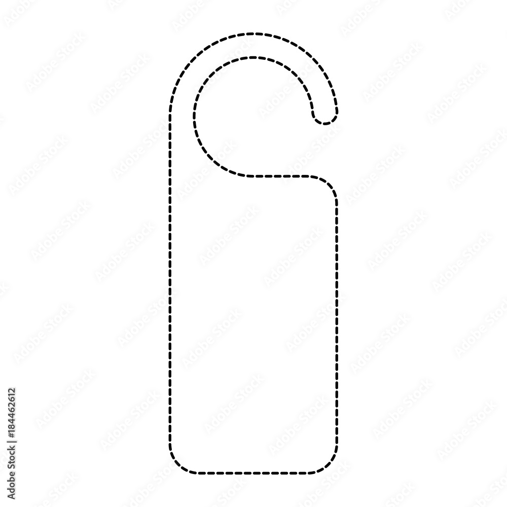 door knob do not disturb hanger empty template vector illustration