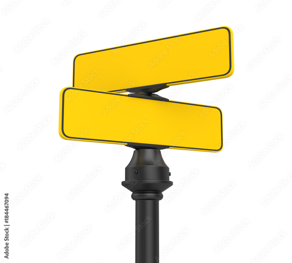 Blank Street Sign Isolated Blank Street Sign Isolated
