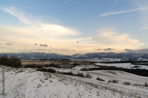  View to the town Zilina from the park in winter. Slovakia © Valeria