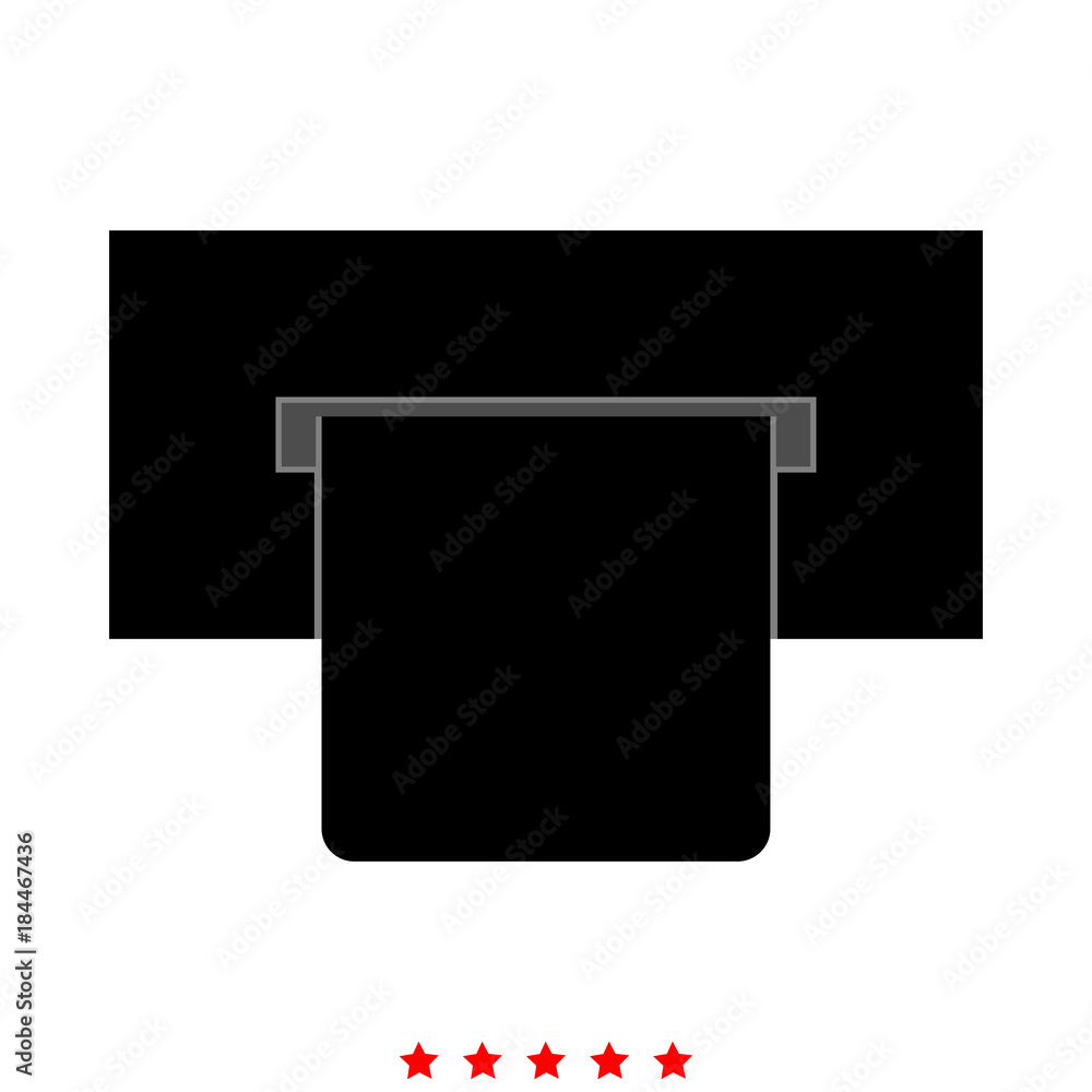 Atm card slot icon . Different color . Atm card slot icon . Different color .