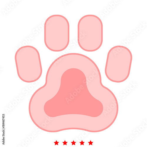 Animal footprint icon . Different color .
