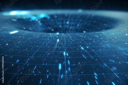 Konstfotografi 3D illustration tunnel or wormhole, tunnel that can connect one universe with another