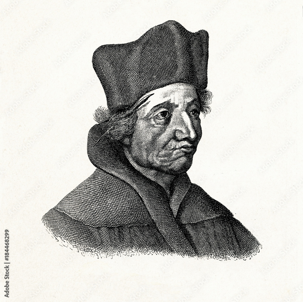 Fototapeta premium Johann Eck, german theologian and early counterreformer (from Spamers Illustrierte Weltgeschichte, 1894, 5[1], 208)