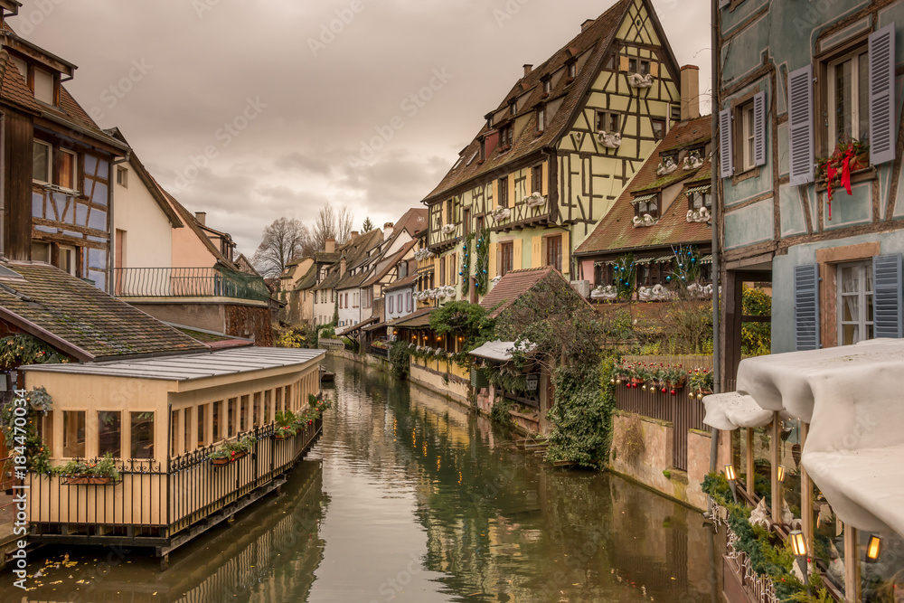 Obraz premium Christmas sketches. The city of Colmar France.
