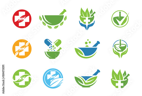 Vector of Medical logo or icon set