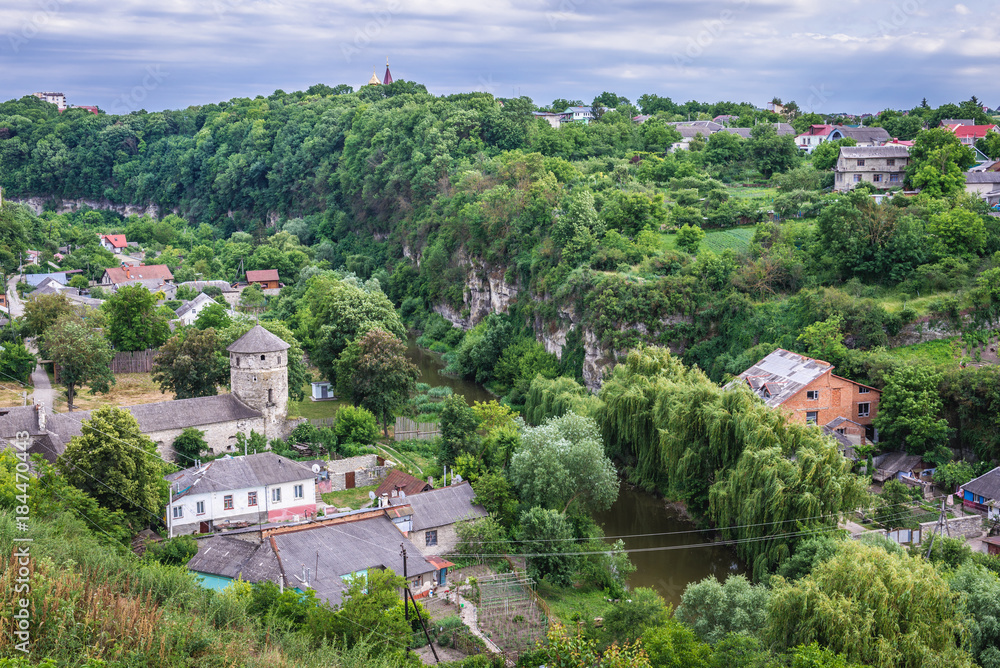 Canyon of Smotrych River in Kamianets Podilskyi, Ukraine