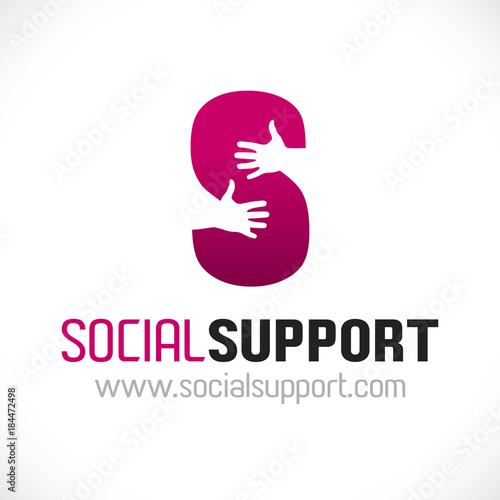logo association aide soutien rose