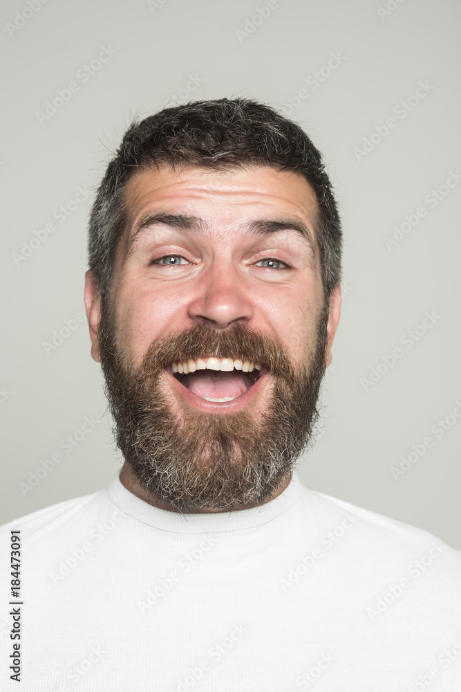 Obraz premium Hipster with happy face.